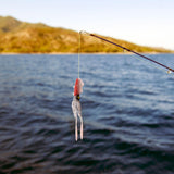 Maxbell Soft Fishing Lure Artificial Durable Fishing Tackle Vivid Elastic Squid Bait Red