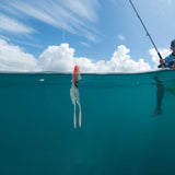 Maxbell Soft Fishing Lure Artificial Durable Fishing Tackle Vivid Elastic Squid Bait Red