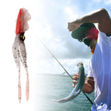 Maxbell Soft Fishing Lure Artificial Durable Fishing Tackle Vivid Elastic Squid Bait Red