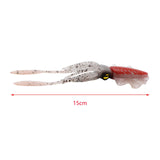 Maxbell Soft Fishing Lure Artificial Durable Fishing Tackle Vivid Elastic Squid Bait Red