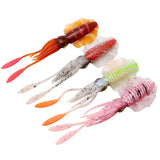 Maxbell Soft Fishing Lure Artificial Durable Fishing Tackle Vivid Elastic Squid Bait Green