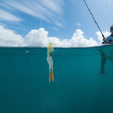 Maxbell Soft Fishing Lure Artificial Durable Fishing Tackle Vivid Elastic Squid Bait Green