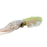 Maxbell Soft Fishing Lure Artificial Durable Fishing Tackle Vivid Elastic Squid Bait Green