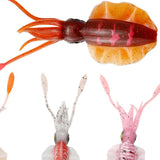 Maxbell Soft Fishing Lure Artificial Durable Fishing Tackle Vivid Elastic Squid Bait Deep Red