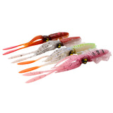 Maxbell Soft Fishing Lure Artificial Durable Fishing Tackle Vivid Elastic Squid Bait Deep Red