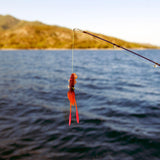 Maxbell Soft Fishing Lure Artificial Durable Fishing Tackle Vivid Elastic Squid Bait Deep Red