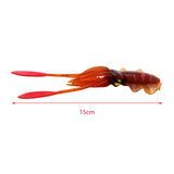 Maxbell Soft Fishing Lure Artificial Durable Fishing Tackle Vivid Elastic Squid Bait Deep Red