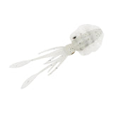 Maxbell Soft Fishing Lure Artificial Durable Fishing Tackle Vivid Elastic Squid Bait White Luminous