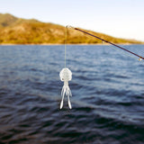 Maxbell Soft Fishing Lure Artificial Durable Fishing Tackle Vivid Elastic Squid Bait White Luminous