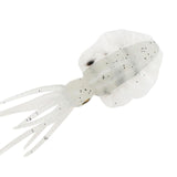 Maxbell Soft Fishing Lure Artificial Durable Fishing Tackle Vivid Elastic Squid Bait White Luminous