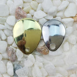 Maxbell 50Pcs Fishing Blades Tool Rigs Spinnerbaits for Perch Bass Men Women Gold 15mm