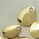 Maxbell 50Pcs Fishing Blades Tool Rigs Spinnerbaits for Perch Bass Men Women Gold 17mm