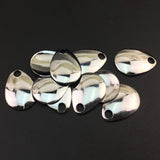 Maxbell 50Pcs Fishing Blades Tool Rigs Spinnerbaits for Perch Bass Men Women Silver 15mm