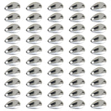 Maxbell 50Pcs Fishing Blades Tool Rigs Spinnerbaits for Perch Bass Men Women Silver 15mm