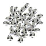 Maxbell 50Pcs Fishing Blades Tool Rigs Spinnerbaits for Perch Bass Men Women Silver 15mm