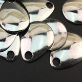 Maxbell 50Pcs Fishing Blades Tool Rigs Spinnerbaits for Perch Bass Men Women Silver 15mm