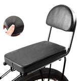 Maxbell Bicycle Seat Cushion Bike Seat with Backrest for Travel Riding Mountain Bike Black