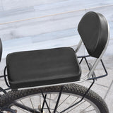 Maxbell Bicycle Seat Cushion Bike Seat with Backrest for Travel Riding Mountain Bike Black