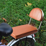 Maxbell Bicycle Seat Cushion Bike Seat with Backrest for Travel Riding Mountain Bike Brown