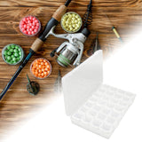 Maxbell Fly Tying Beads Container 28 Compartment Waterproof Clear Fishing Tackle Box