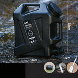 Maxbell 12L Water Container with Faucet Water Bucket for Fishing Picnic Dish Washing Black