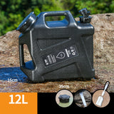 Maxbell 12L Water Container with Faucet Water Bucket for Fishing Picnic Dish Washing Black