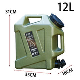 Maxbell 12L Water Container with Faucet Water Bucket for Fishing Picnic Dish Washing Green