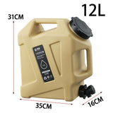 Maxbell 12L Water Container with Faucet Water Bucket for Fishing Picnic Dish Washing Khaki