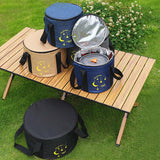 Maxbell Tableware Utensils Organizer Camping Pot Storage Bag for Backpacking Fishing Blue