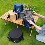 Maxbell Tableware Utensils Organizer Camping Pot Storage Bag for Backpacking Fishing Blue