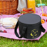 Maxbell Tableware Utensils Organizer Camping Pot Storage Bag for Backpacking Fishing Black