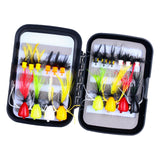 Maxbell 20x Fly Fishing Flies Fishing Tackle Tools with Hooks for Perch Bass Sunfish
