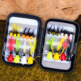 Maxbell 20x Fly Fishing Flies Fishing Tackle Tools with Hooks for Perch Bass Sunfish