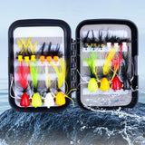 Maxbell 20x Fly Fishing Flies Fishing Tackle Tools with Hooks for Perch Bass Sunfish