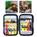 Maxbell 20x Fly Fishing Flies Fishing Tackle Tools with Hooks for Perch Bass Sunfish