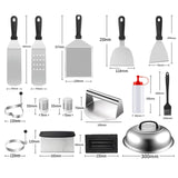 Maxbell 18 Pieces Griddle Accessories Burger Press Set for Cooking RV Travel Fishing