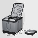 Maxbell Portable Toilet Trash Can Camping Folding Toilet for Long Trips Fishing Boat Square Gray