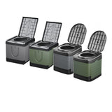 Maxbell Portable Toilet Trash Can Camping Folding Toilet for Long Trips Fishing Boat Square Gray