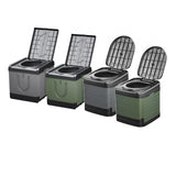 Maxbell Portable Toilet Trash Can Camping Folding Toilet for Long Trips Fishing Boat Square Gray