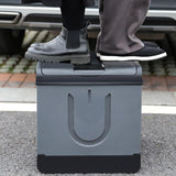 Maxbell Portable Toilet Trash Can Camping Folding Toilet for Long Trips Fishing Boat Square Gray