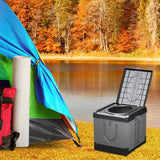Maxbell Portable Toilet Trash Can Camping Folding Toilet for Long Trips Fishing Boat Square Gray