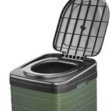 Maxbell Portable Toilet Trash Can Camping Folding Toilet for Long Trips Fishing Boat Round Green