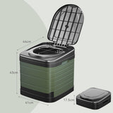 Maxbell Portable Toilet Trash Can Camping Folding Toilet for Long Trips Fishing Boat Round Green
