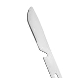 Maxbell 3Pcs Camping Utensils Flatware Spoon Fork Knife for Survival BBQ Backpacking Silver