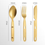 Maxbell 3Pcs Camping Utensils Flatware Spoon Fork Knife for Survival BBQ Backpacking Silver