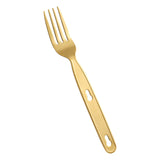 Maxbell 3Pcs Camping Utensils Flatware Spoon Fork Knife for Survival BBQ Backpacking Golden