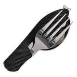 Maxbell Camping Utensils Traveling Home Flatware Camping Gear Camping Cutlery Black