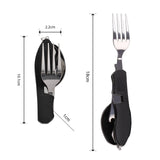 Maxbell Camping Utensils Traveling Home Flatware Camping Gear Camping Cutlery Black