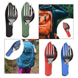 Maxbell Camping Utensils Traveling Home Flatware Camping Gear Camping Cutlery Black