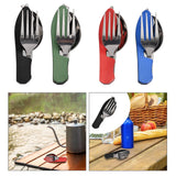 Maxbell Camping Utensils Traveling Home Flatware Camping Gear Camping Cutlery Black